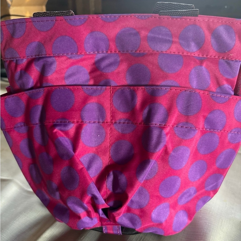 Initials Inc Purple and Pink Polka Dot Shower tote - Picture 2 of 4